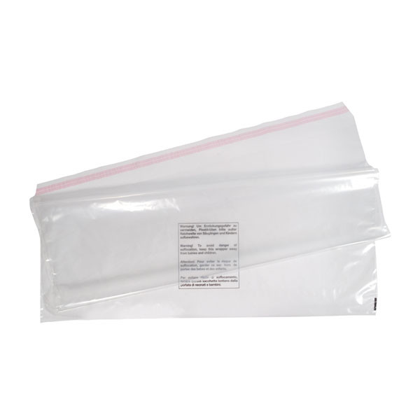 LDPE Festverschlussbeutel transparent 790 x 800 + 60mm Klappe / 50µ (KTN=250 STÜCK) Produktbild Additional View 2 XL
