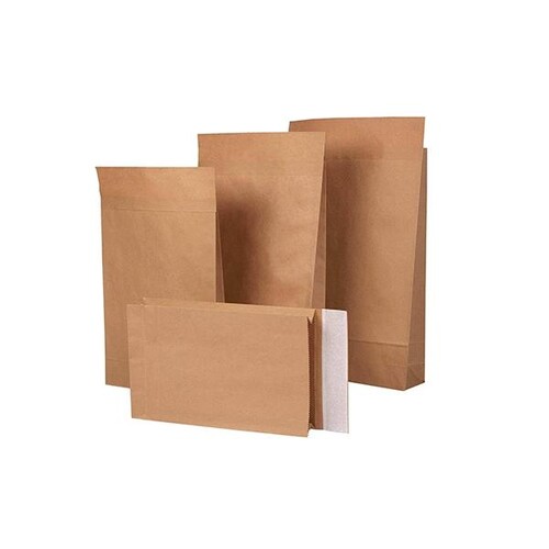 Papier Versandtasche braun 190 x 50 x 300 + 50 mm Klappe Festverschluss  (KTN=300 STÜCK) kaufen