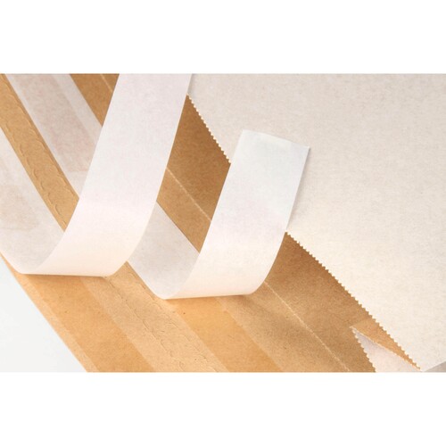 Papier Versandtasche weiß 300 x 80 x 430 + 50 mm Klappe Festverschluss (KTN=300 STÜCK) Produktbild Additional View 1 L