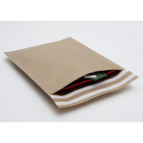 Papierversandtasche SecureLop 250x330+2x30mm Bodenfalte / 80mm Klappe 110g/m² Kraftpapier / Doppelverschluß (KTN=500 STÜCK) Produktbild Additional View 1 L