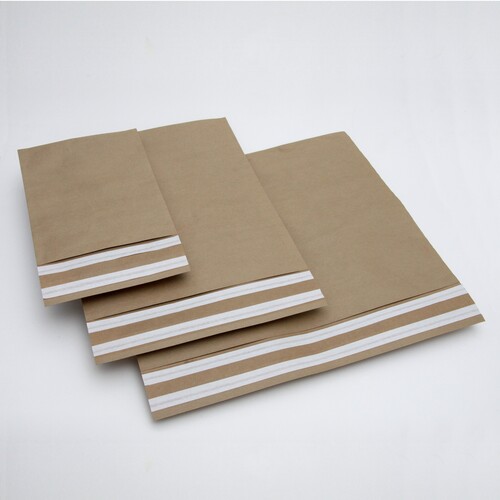 Papierversandtasche SecureLop 250x330+2x30mm Bodenfalte / 80mm Klappe 110g/m² Kraftpapier / Doppelverschluß (KTN=500 STÜCK) Produktbild Additional View 3 L