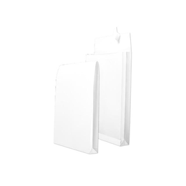 Faltentasche ohne Fenster C4 229x324x40mm mit Haftklebung 140g weiß Klotzboden (PACK=100 STÜCK) Produktbild