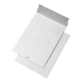 Faltentasche TYVEK ohne Fenster C4 229x324x38mm mit Haftklebung 55g weiß Spitzboden (PACK=100 STÜCK) Produktbild