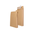 Faltentasche ohne Fenster B4 250x353x40mm mit Haftklebung 125g braun Recycling Klotzboden (PACK=250 STÜCK) Produktbild