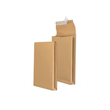 Faltentasche ohne Fenster C5 162x229x30mm mit Haftklebung 110g braun Recycling Klotzboden (PACK=250 STÜCK) Produktbild