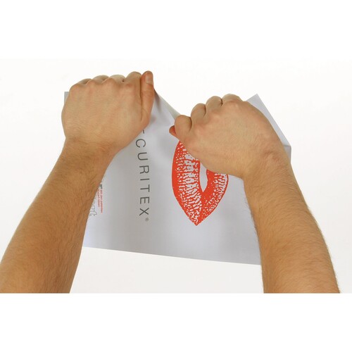 Faltentasche SECURITEX ohne Fenster B4 250x353x50mm mit Haftklebung 130g weiß Klotzboden,Reißfest, Feuchtigkeitsschutz (PACK=100 STÜCK) Produktbild Additional View 1 L