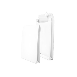 Faltentasche SECURITEX ohne Fenster B4 250x353x50mm mit Haftklebung 130g weiß Klotzboden,Reißfest, Feuchtigkeitsschutz (PACK=100 STÜCK) Produktbild