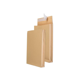 Faltentasche ohne Fenster fadenverstärkt C4 229x324x40mm mit Haftklebung 125g braun Kraft Klotzboden (PACK=100 STÜCK) Produktbild