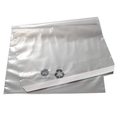 PCR Klappenbeutel naturtransparent 245 x 350 + 50 mm-Klappe / 50µ Druck: Blauer Engel - Das Umweltzeichen Produktbild Front View L