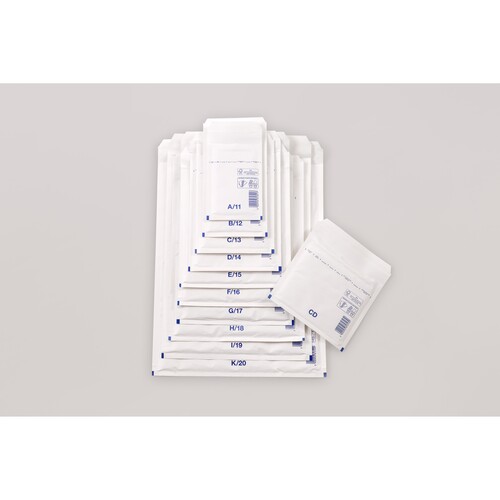 Luftpolsterversandtasche weiß Typ 5/E / IM: 220 x 265mm AM: 240 x 275mm (KTN=100 STÜCK) Produktbild