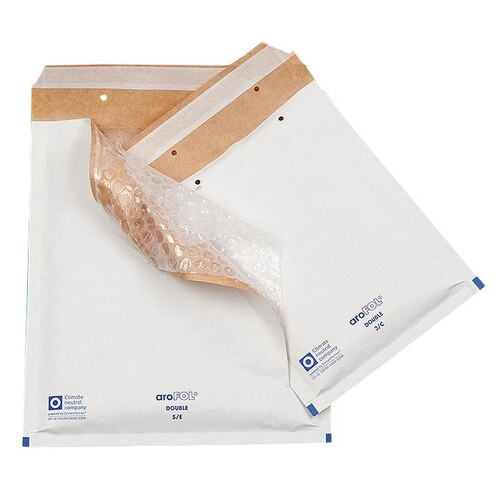Luftpolsterversandtasche weiß Arofol double / Typ 4 / IM: 170x265mm AM: 200x275mm (KTN=50 STÜCK) Produktbild Additional View 1 L