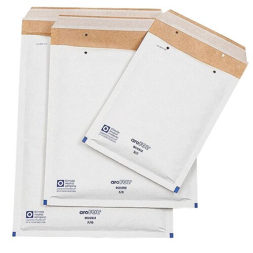 Luftpolsterversandtasche weiß Arofol double / Typ 7 / IM: 220x340mm AM: 250x350mm (KTN=50 STÜCK) Produktbild Additional View 2 L