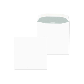 Kuvertierhülle ohne Fenster 1/6 DIN 220x220mm innenliegende Seitenklappe 100g weiß Offset (PACK=500 STÜCK) Produktbild