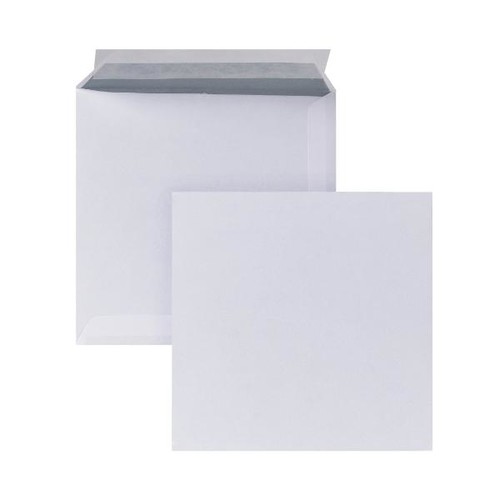 Briefumschlag ohne Fenster 1/6 DIN 220x220mm mit Haftklebung 100g weiß mit grauem Innendruck (PACK=500 STÜCK) Produktbild