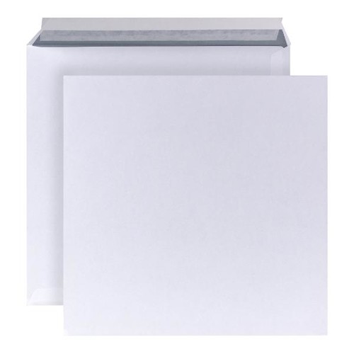Briefumschlag ohne Fenster 1/6 DIN 220x220mm mit Haftklebung 100g weiß mit grauem Innendruck (PACK=500 STÜCK) Produktbild Additional View 1 L