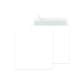 Briefumschlag ohne Fenster 1/6 DIN 220x220mm mit Haftklebung 100g weiß mit grauem Innendruck (PACK=500 STÜCK) Produktbild