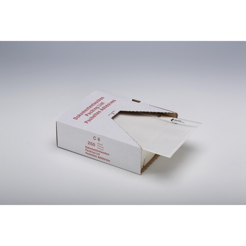 LDPE Begleitpapiertasche transparent C6 175 x 138mm / ohne Druck mit Rezyclat (PACK=250 STÜCK) Produktbild Additional View 1 L