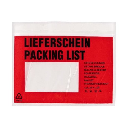 LDPE Begleitpapiertasche C6 175 x 138mm / Lieferschein mit Rezyclat (PACK=250 STÜCK) Produktbild