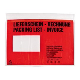 LDPE Begleitpapiertasche C5 240 x 185mm / Lieferschein-Rechnung (PACK=250 STÜCK) Produktbild
