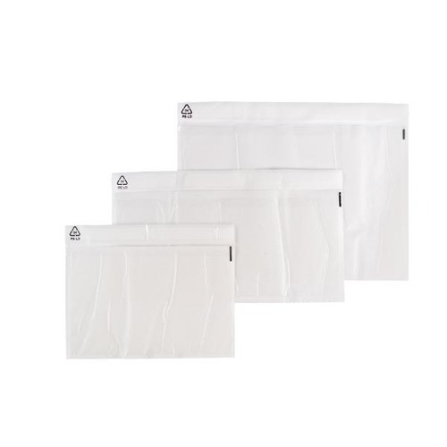 LDPE Begleitpapiertasche transparent C4 230 x 330mm / ohne Druck / Rezyclat Repetierverschluss / Öffnung Schmalseite (PACK=500 STÜCK) Produktbild Additional View 3 L