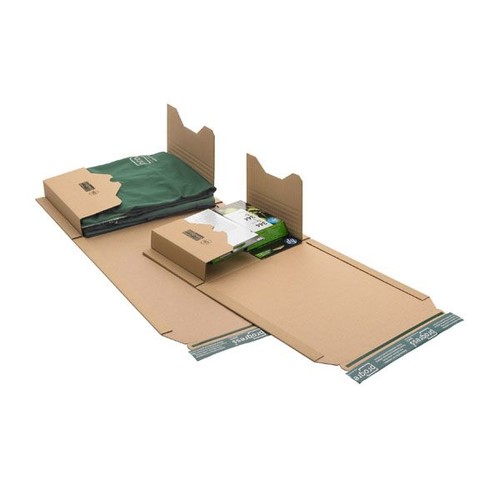 Wellpappe Universal-Versandverpackung A2 braun / IM: 620 x 420 x -54mm AM: 686 x 425 x -66mm / 419g/m² Produktbild Additional View 2 L