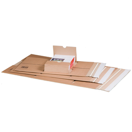 Wellpappe Universal-Versandverpackung braun / IM: 305 x 230 x -92mm PREMIUM AM: 358 x 264 x -115mm Produktbild