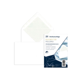 Briefumschlag ohne Fenster mit Seidenfutter C6 114x162mm nassklebend 80g weiß (PACK=25 STÜCK) Produktbild
