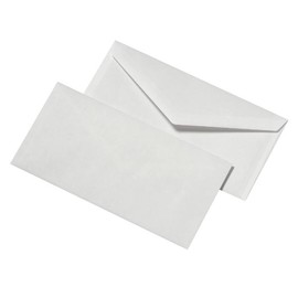 Briefumschlag ohne Fenster DIN lang 110x220mm nassklebend 75g weiß mit grauem Innendruck (PACK=25 STÜCK) Produktbild