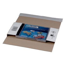 Wellpappe CD/DVD Mailer DL weiß Jewel Case / 225 x 125 x 12mm ohne Fenster Produktbild