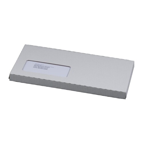 Wellpappe CD/DVD Mailer DL weiß Jewel Case / 225 x 125 x 12mm mit Fenster Produktbild