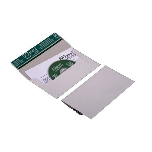 Vollpappe CD Mailer DL weiß IM: 218 x 122mm / AM: 225 x 125mm ohne Fenster Produktbild Front View L