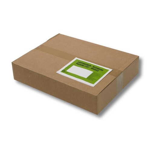 Papier Begleitpapiertasche C6 grün IM: 165x125mm / Lieferschein-Rechnung (PACK=1000 STÜCK) Produktbild Additional View 1 L