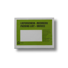 Papier Begleitpapiertasche C6 grün IM: 165x125mm / Lieferschein-Rechnung (PACK=1000 STÜCK) Produktbild