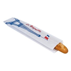 Baguettefaltenbeutel Neutraldruck 12x5x58cm weiß Kraft 35g (PACK=1000 STÜCK) Produktbild