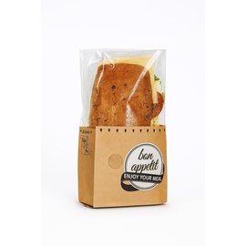Snack Bag mit PET Folie fettdicht groß 21,5x7,5/5x13cm 40g Fifty Fifty nature L (PACK=1000 STÜCK) Produktbild