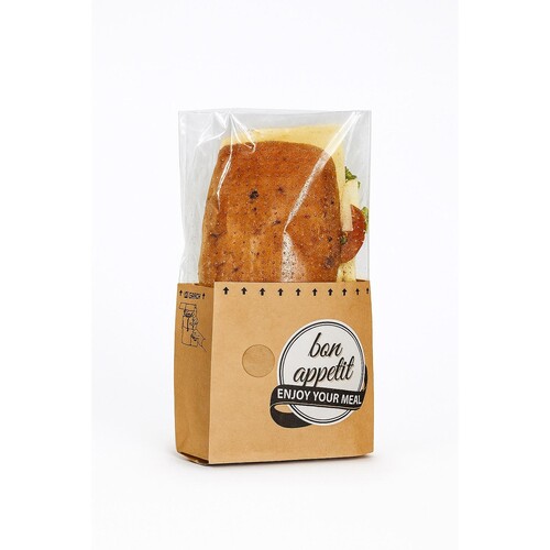 Snack Bag mit PET Folie fettdicht groß 21,5x7,5/5x13cm 40g Fifty Fifty nature L (PACK=1000 STÜCK) Produktbild