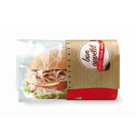 Snack Bag mit PET Folie fettdicht klein 12x7,5x18cm 40g Fifty Fifty nature 62646 (PACK=1000 STÜCK) Produktbild