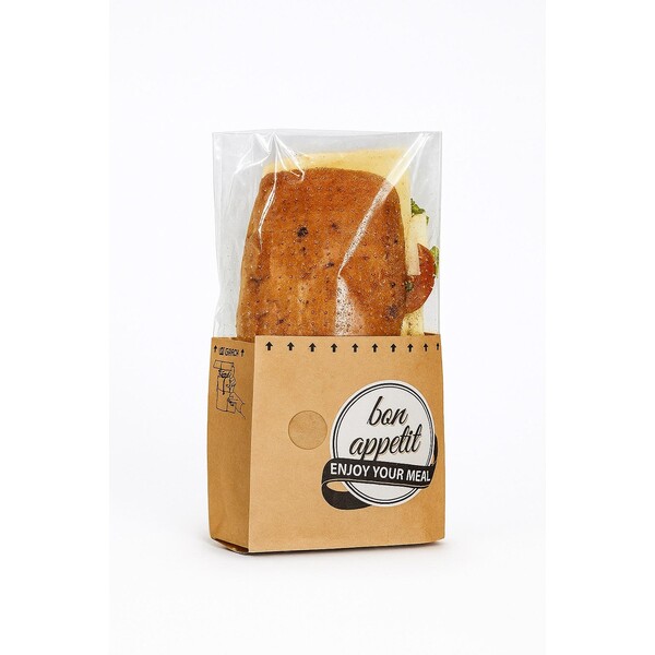 Snack Bag mit PET Folie fettdicht klein 18x7/5x13cm 40g Fifty Fifty nature M (PACK=1000 STÜCK) Produktbild