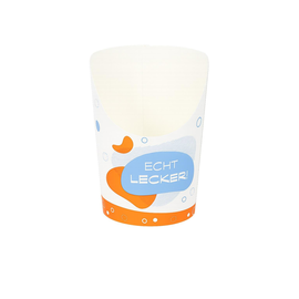 Wrap Becher Echt lecker Ø5,6cm / 10cm / 200ml / weiß (KTN=1000 STÜCK) Produktbild
