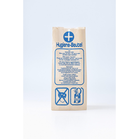 Hygienebeutel Papier Neutraldruck 120x50x280mm / 35g / weiß (PACK=1000 STÜCK) Produktbild