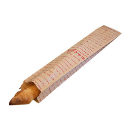 Baguettefaltenbeutel mmmhh 12x5x58cm 40g braun/bordeaux (PACK=1000 STÜCK) Produktbild