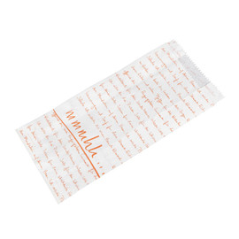 Faltenbeutel mmmhh 12x5x24cm FW1 35g weiß/orange (PACK=1000 STÜCK) Produktbild