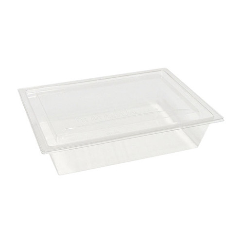 PET Salat-Rechteckschale mit Deckel mmmhh 207x155x45,5mm transparent (KTN=150 STÜCK) Produktbild Front View L