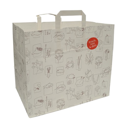 Take Away Tasche Greet XL 36x23x30,5cm weiß (KTN=200 STÜCK) Produktbild Front View L