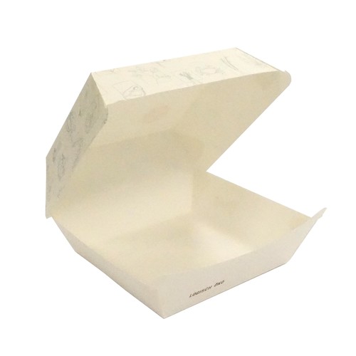 Burgerbox 2 mit Clamshell-Deckel M Greet 120x120x75mm / weiß (KTN=450 STÜCK) Produktbild Additional View 1 L