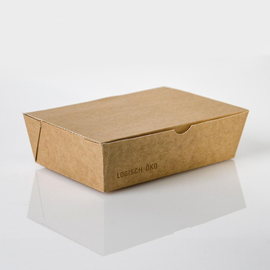 Snackbox mit angehängtem Deckel L Greet 180x120x55mm / braun (KTN=225 STÜCK) Produktbild