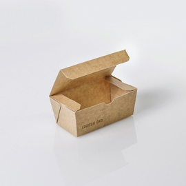 Snackbox mit angehängtem Deckel S Greet 127x65x55mm / braun (KTN=480 STÜCK) Produktbild