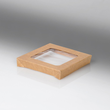 Deckel mit PLA Fenster für Snackbox Umami 1010ml 155x155x25mm / braun (KTN=200 STÜCK) Produktbild