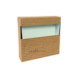 Catering-Karton 1-teilig quadratisch mit Sichtfenster mmmhh 34x34x8cm braun (KTN=25 STÜCK) Produktbild Additional View 1 S