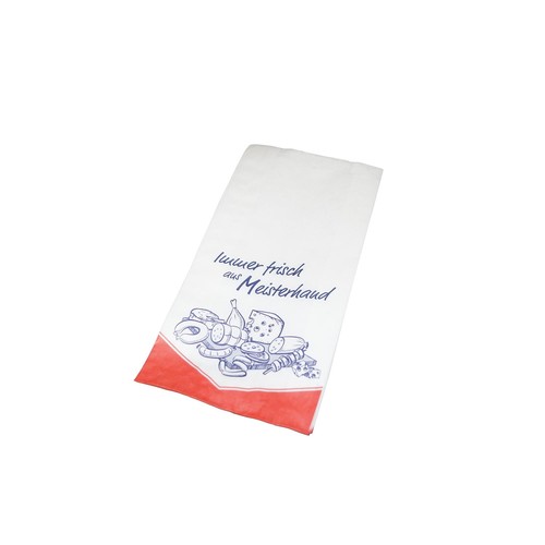 Faltenbeutel Immer Frisch aus Meisterhand 12x5x23cm weiß 35g (PACK=1000 STÜCK) Produktbild